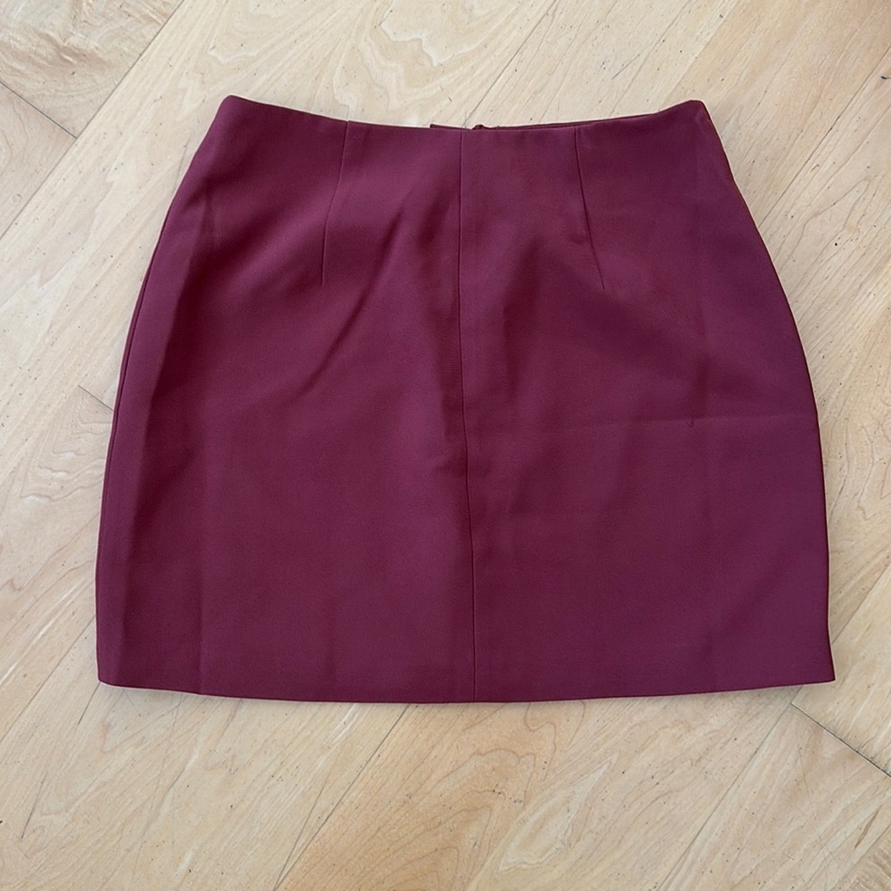 Forever 21 red-brown, lined mini skirt.